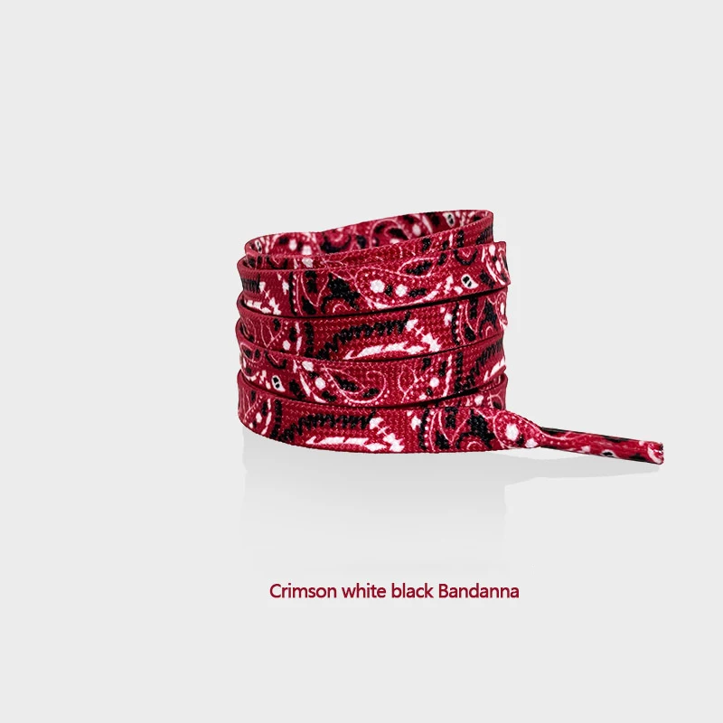 Artistic Cashew Flower Hand-Painted Flat Shoelaces