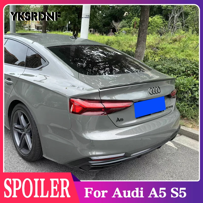 Per Audi A5 S5 Rs5 Spoiler 2017 18 19 20 2021 Solo Per 4 Porte Materiale Abs Non Verniciato Colore Tronco Spoiler Accessori Auto