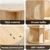 Rotating Bookshelf Tower, 4 Tier 360 Display Spinning Bookshelf, Solid Wood Narrow Book Shelf Organizer for Kid Adult 4