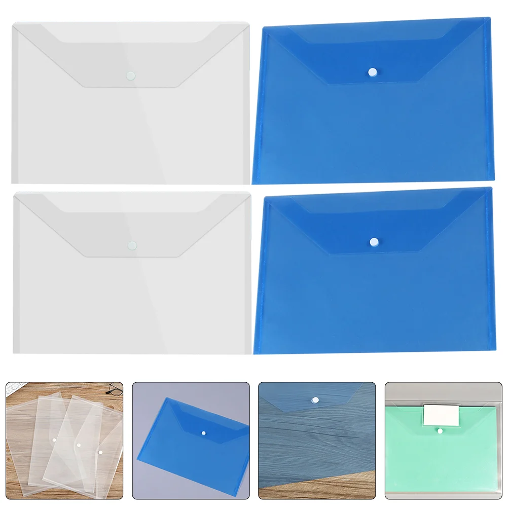 

Пластиковые конверты для документов A4, прозрачная сумка, утолщенная защелкивающаяся визитная карточка