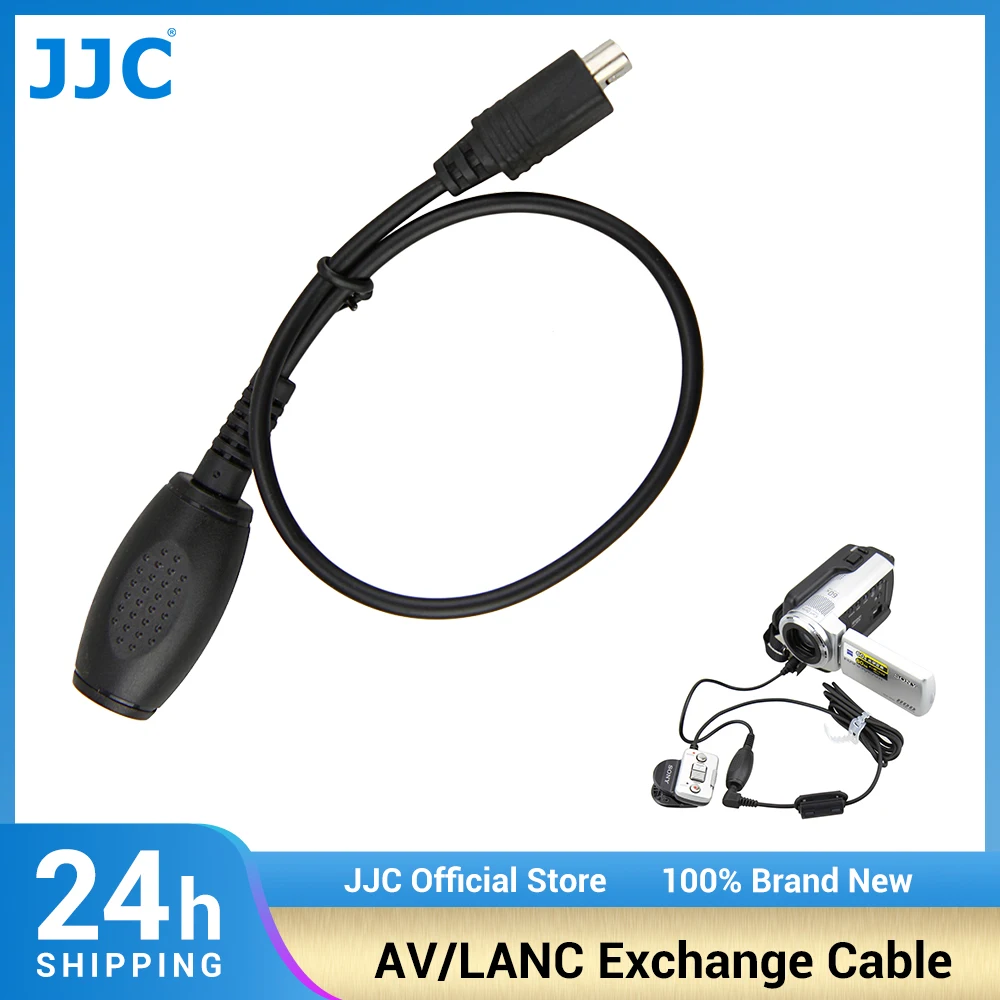 JJC AV/LANC Exchange Cable for Sony Handycam 30cm Connector Convert 2.5" Mini Adapter Cable to A/V Remote Terminal Handycams av cable