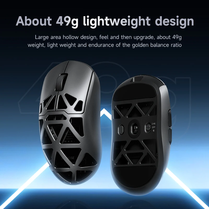 Mchose AX5 Magnesium alloy Wireless Mouse Paw3395 Sensor Nordic 