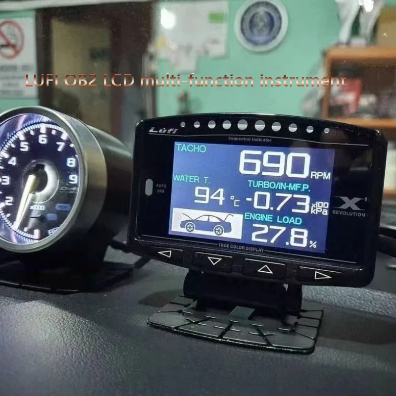 

Умный Цифровой мультиметр Lufi X1 OBD2, измеритель температуры воды, давления масла, об/мин, английская версия