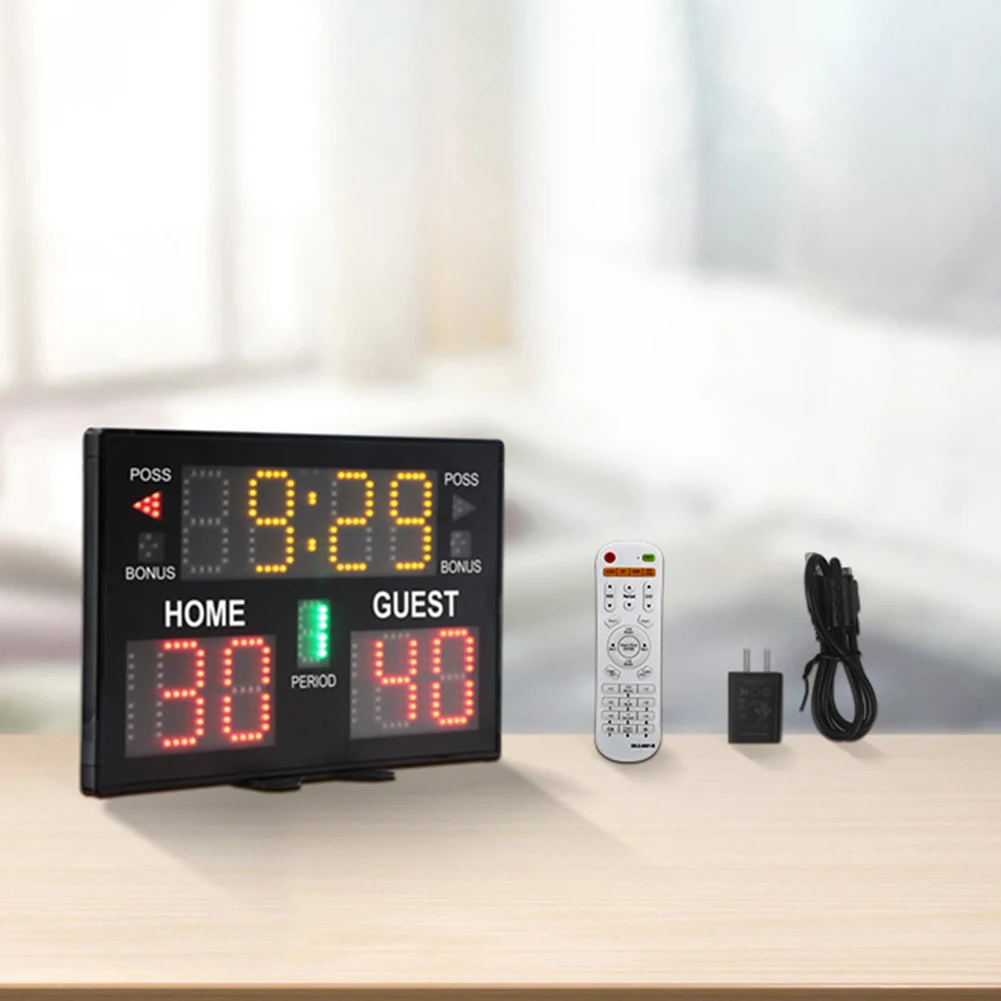 

Practical Multi-Sport Electronic Scoreboard 5-Level Brightness Adjustment Multiple Installation Options For Basketball Games