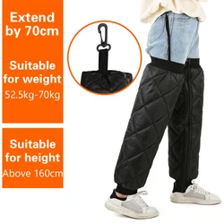 Thermal Windproof Motorcycle Knee Warmer Pads - 70CM (Black)