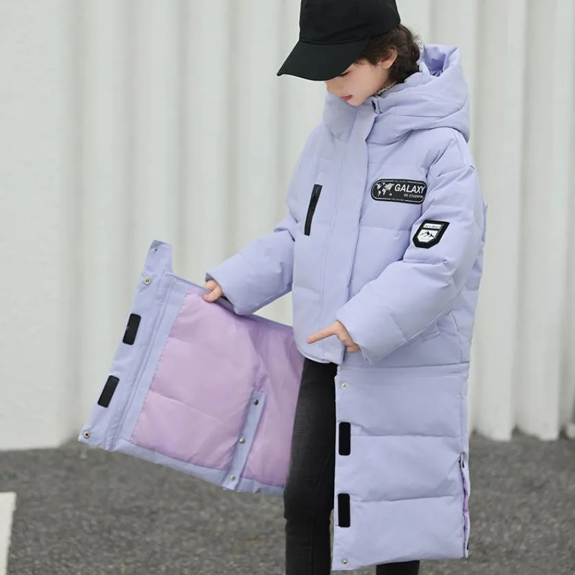 

Winter New Fashion Children's Down Coat Outdoors Windproof Warm Parkas White Duck Down Jacket For Girls A3159
