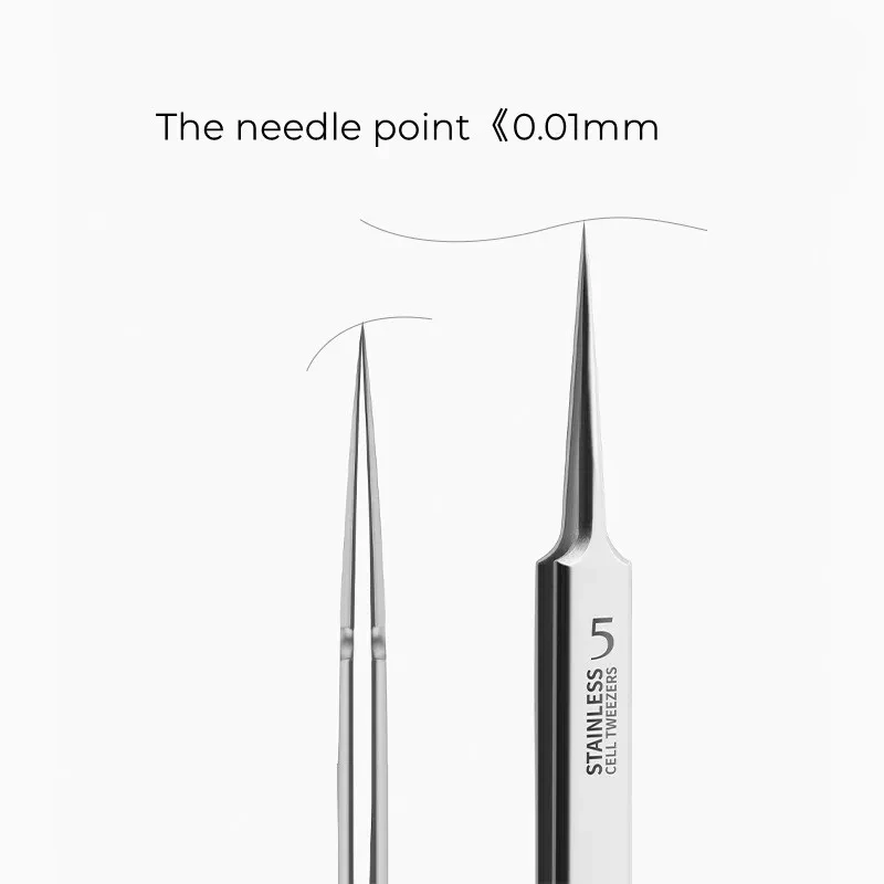 German Ultra-fine No. 5 Cell Pimples Blackhead Clip Tweezers Beauty Salon Special Scraping & Closing Artifact Acne Needle Tools 3