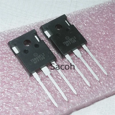 

New Original 2Pcs/Lot NGTB75N60FL2WG 75N60FL2 75N60FL or NGTB75N65FL2WAG 75N65FL2 75N60 TO-247 75A 600V N-ch IGBT Transistor