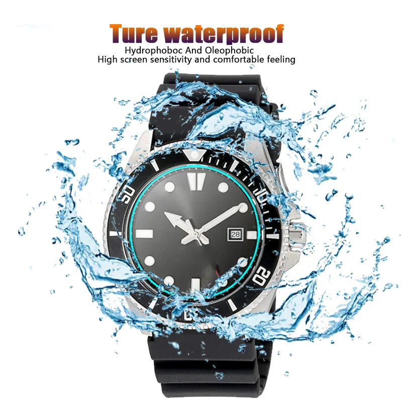 2PCS Displayschutzfolie für MDV-106 MDV106 Luminous Diving Watch HD Clear 2.5D Slim Schutzfolie aus gehärtetem Glas – Detail 3
