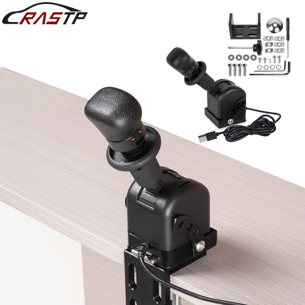 Racing Handbrake RASTP USB SIM Handbrake with Mounting Clip ETS2 American and European PC Racing Game Simulator Air Brake for G20 G27 G29