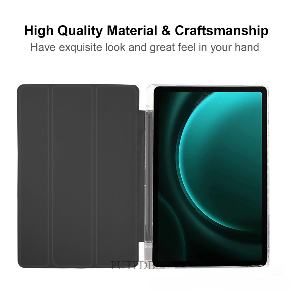 Sleek PU Leather Tablet Case with Pencil Holder