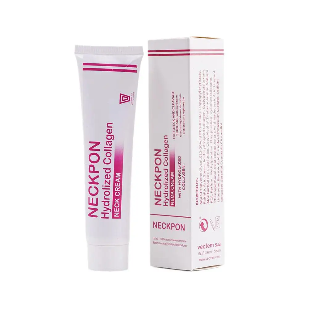 40g Hydrolyzed Collagen Neck Cream Face Lifting Firming Lightening Lines Care Lotion Moisturizer Neck Rejuvenation