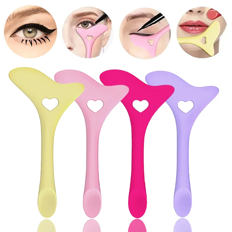 Eyeliner Makeup Tools Silicone Stencils Wing Tips Marscara Drawing Lipstick Wearing Aid Face Cream Mask Applicator Multifunction