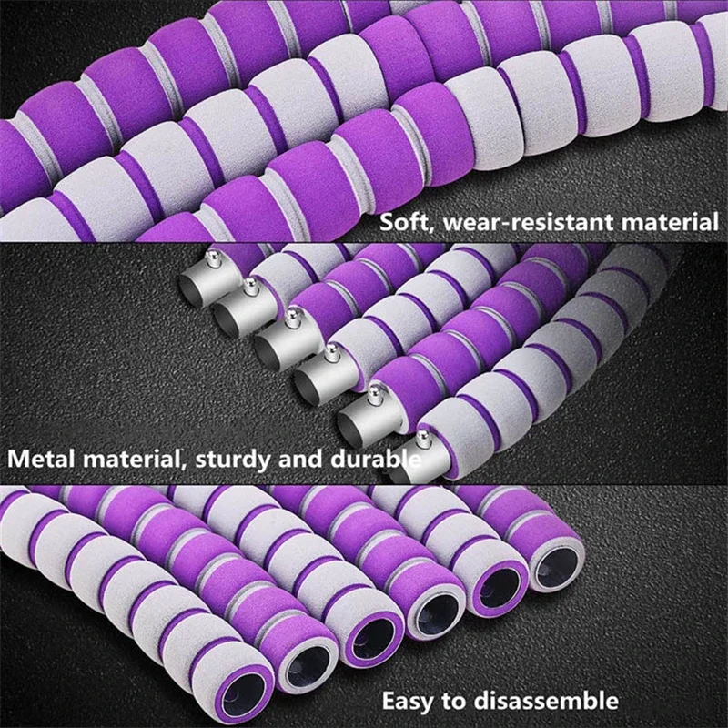 Detachable Sponge Massage Aggravated Hulla Hoops Thin Waist Trainer Massage Sport Hoop Abdomen Beautiful Waist Fitness Equipment