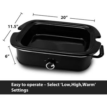 4-Quart Slow Cooker with Casserole Manual Warm Setting, Kitchen Small Appliance , Dishwasher Safe Crock,  Slow Cooker 4