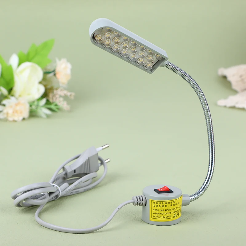 10/20/30 LED Sewing Machine Lamp 360 Flexible Adjustable Gooseneck Work Lamp Industrial Lights With Base For Workbench sewing machine lighting lamp sewing machine light led work light