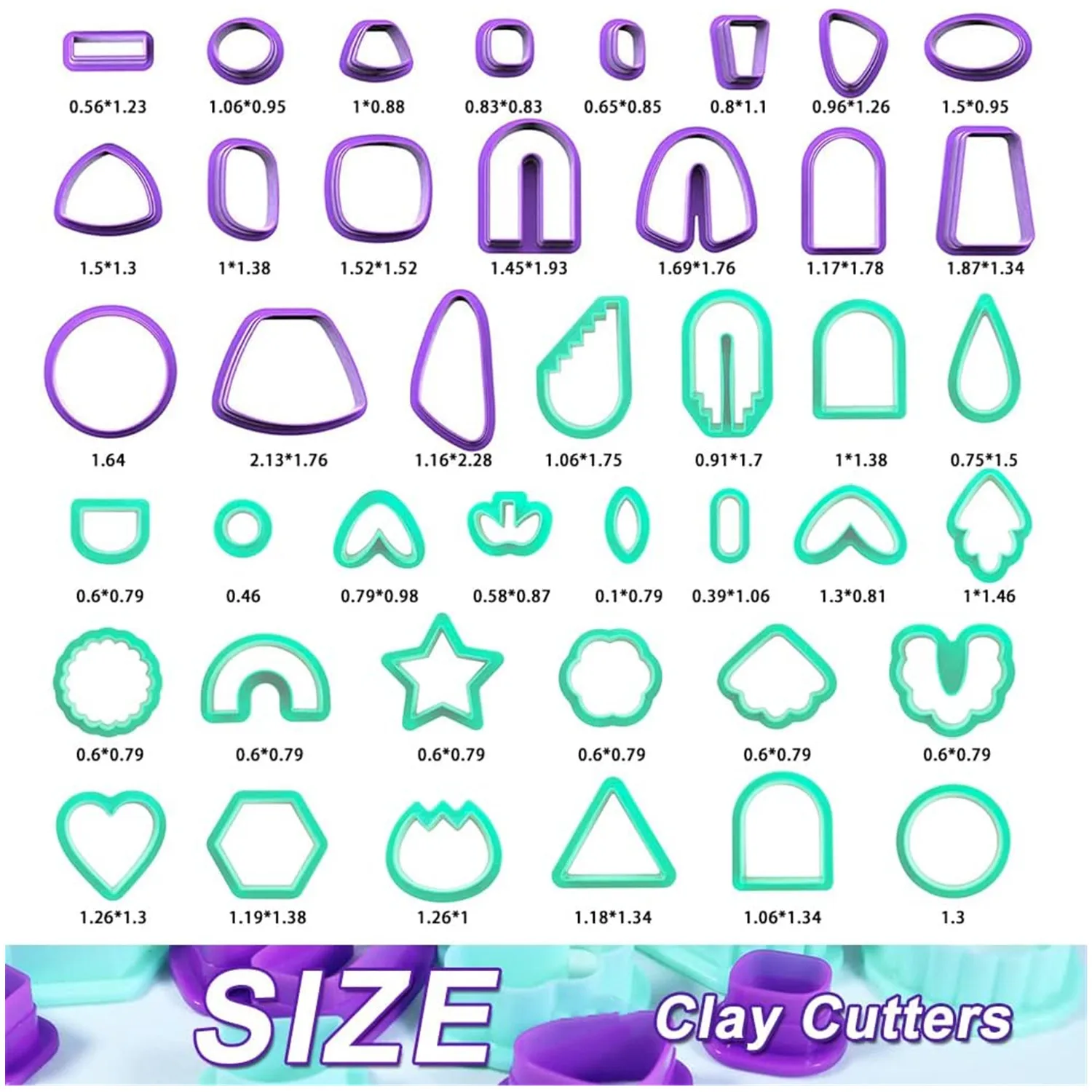 Polymer Clay Cutter & Mold Set 2