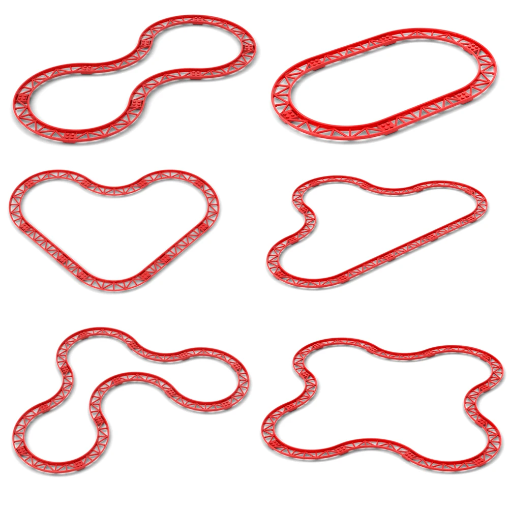 10-Piece Technical Coaster Tracks Rail Train Railway Building Set