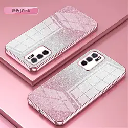 Shiny Glitter Silicone Soft Phone Case - A03S (Pink)