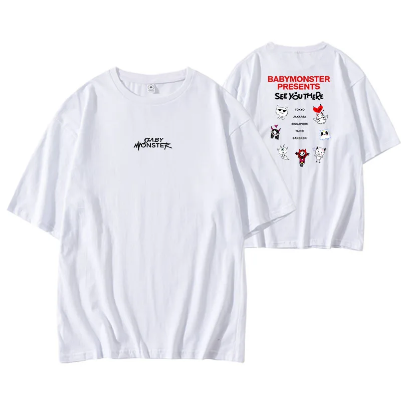KPOP BABYMONSTER Concert T-Shirt SEE YOU THERE Round Neck Short