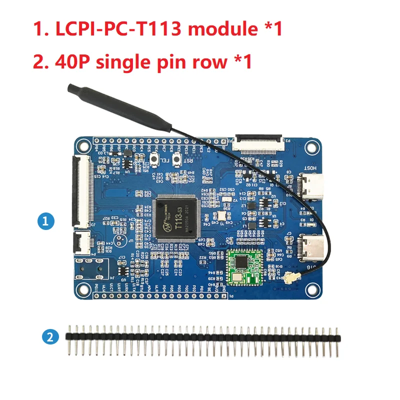 LCPI Allwinner ARM RISC-V 개발 보드, 학습 보드, 5 인치, 40P 화면, T113, F133, D1s