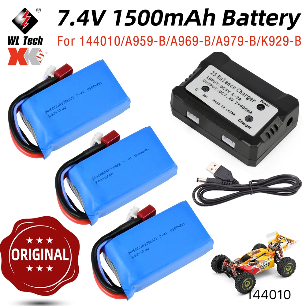 OriginalWLtoys144010Battery74V1500mAhLipoBatteryforWLtoys