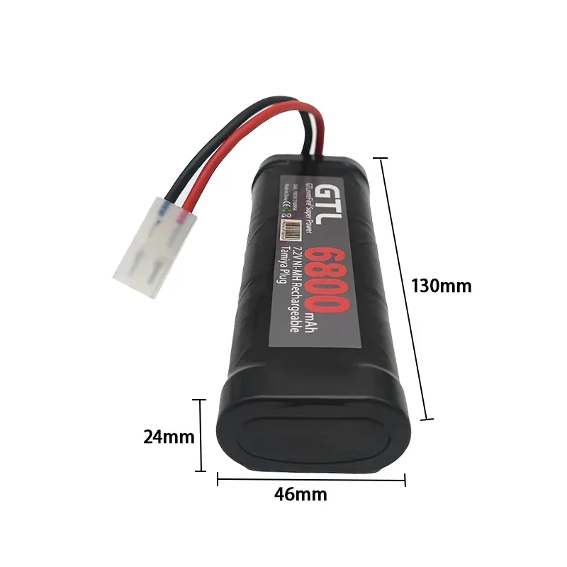Batterie Ni-Mh 7.2V 6800mAh pour Jouets RC - Lot 1 ou 2