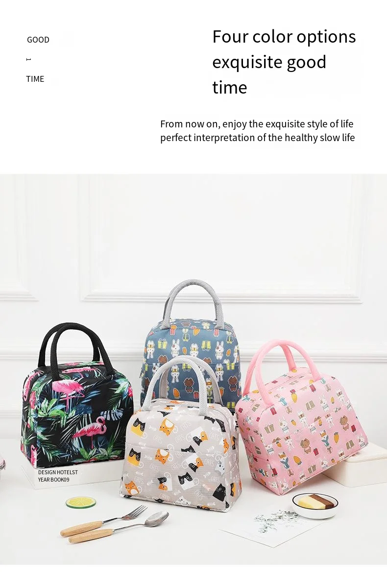 Cartoon Lunch Bag tragbare isolierte thermische Wärme Kinder Bento Bag Picknick Tote Kind Schule Lunch Box Taschen Kühler Eis Pack neu – Detail 11