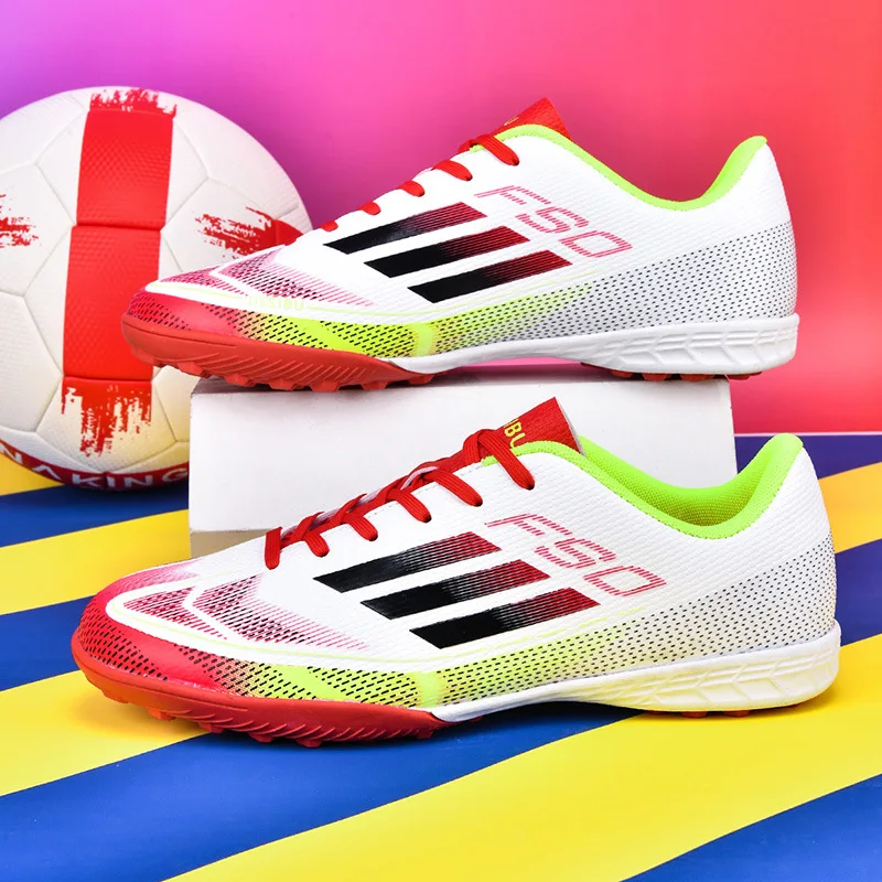 Multi-Color Non-Slip Soccer Shoes with TPU Round Studs for Indoor & Outdoor Training