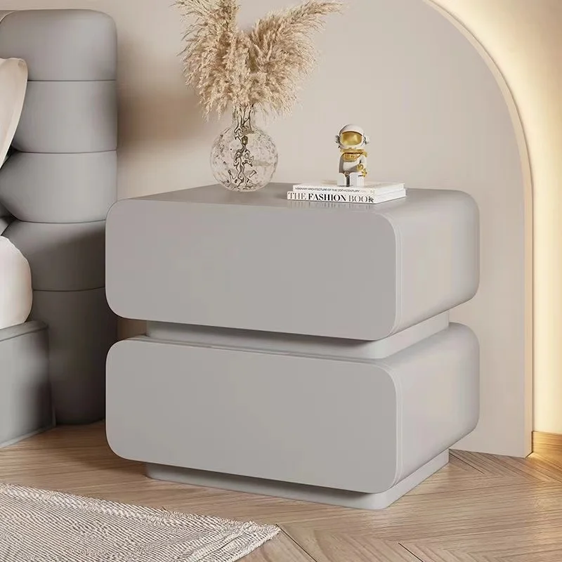 Comfortable Drawers Bedroom Bedside Table Round Auxiliary Mini Tables Bed Headboard End Cabinets Living Room Mesitas De Noche