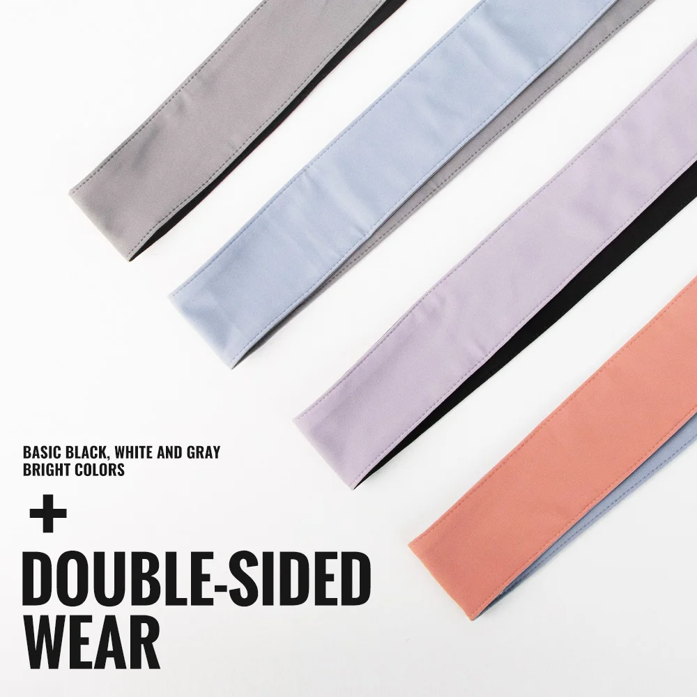 WRELS Sports Headbands Quick Dry Sweatbands Moisture Wicking Non-Slip Headband Adjustable Stretchy Head Tie Running Headbands