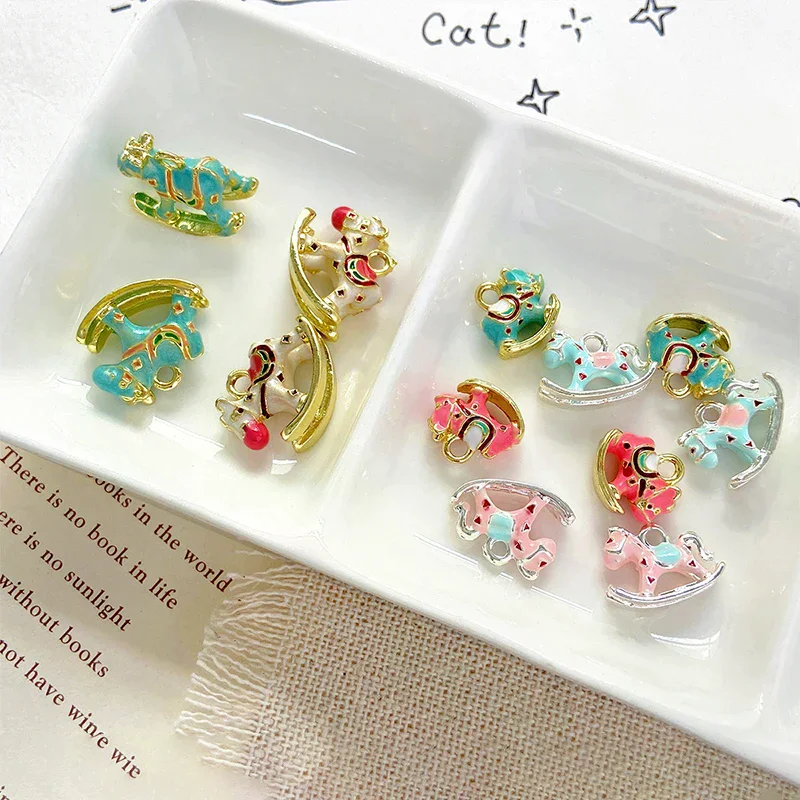 Exquisite Cute Rocking Horse Charms Pendants For Jewelry Making Necklace Earrings Bracelet DIY Accessories Supplies