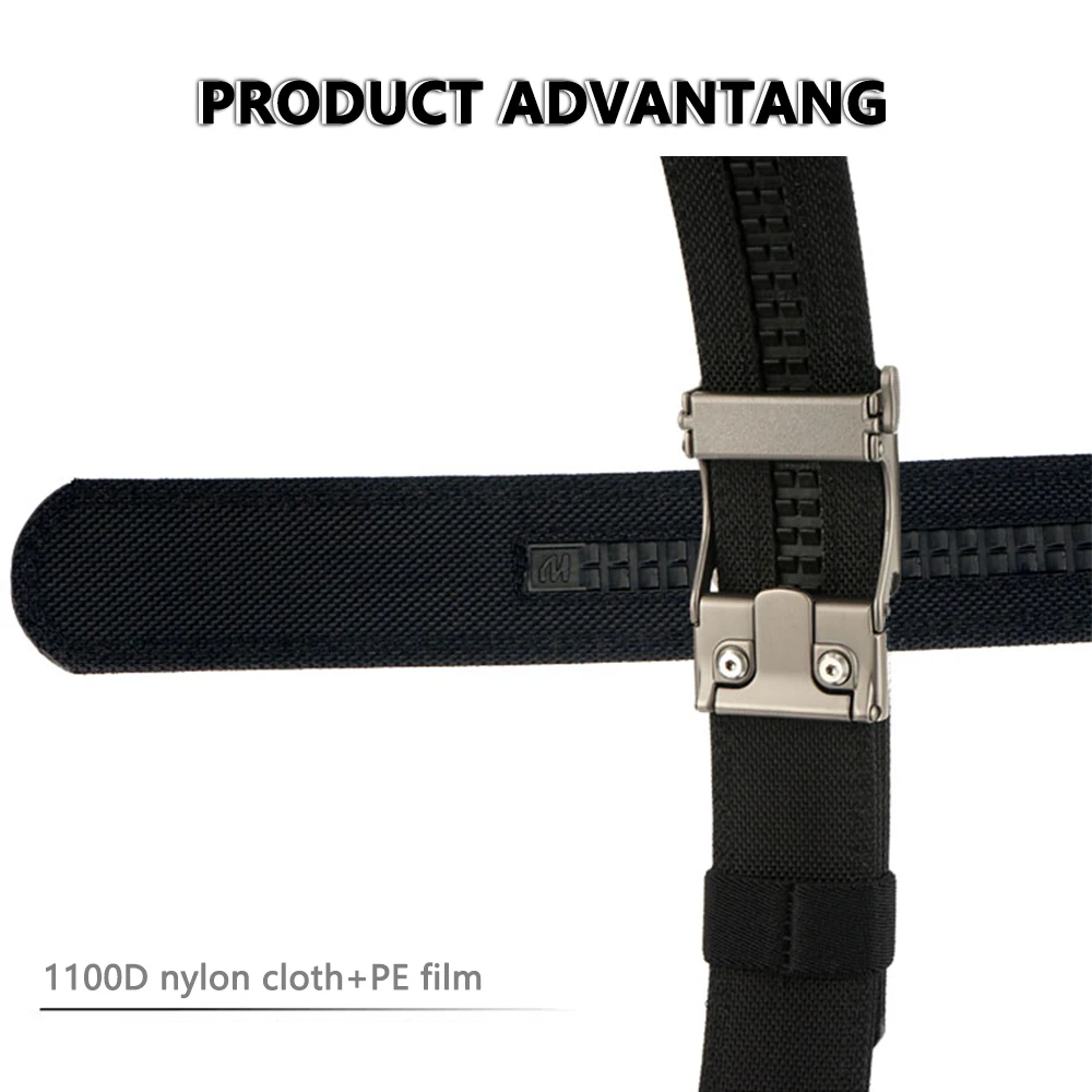 ALPTACTICS EDC Nylon-Ratschengürtel, breiter, doppellagig verstärkter Automatikgürtel mit Schnellverschluss für Training, Pistolenholster, Herren, Outdoor – Detail 5