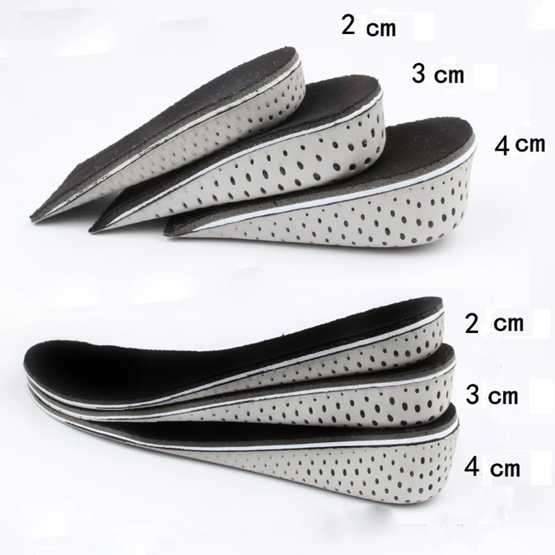 thumbnail image 1 of Plantillas para aumentar la altura, 1 par, espuma viscoelástica dura y transpirable, plantillas elevadoras para zapatos, plantillas elevadoras para unisex, 1 of 5