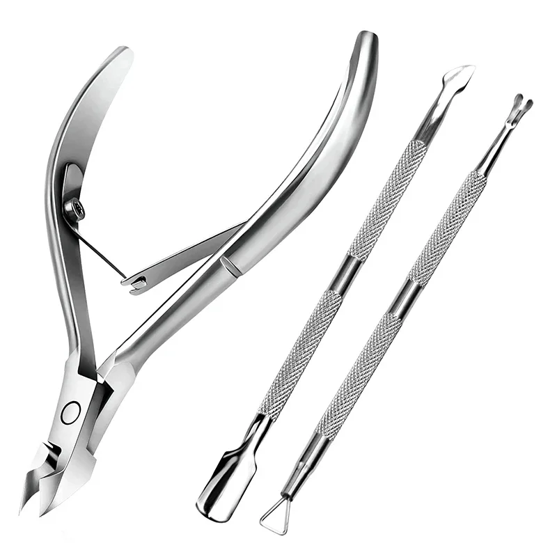Manicure Set Tool Cuticle Skin Scissors Steel Push Dead Leather Fork Nail Clipper Cleaning Nails Remover Pusher Pedicure Product