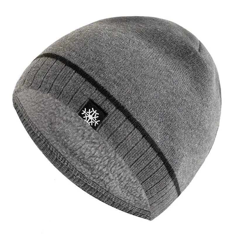 New Men Winter Hats Outdoor Ski Beanie Cap Casual Snow Label Decor Winter Knitted Hats