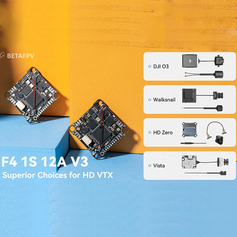 

BETAFPV F4 1S 12A AIO Brushless Flight Controller V3 ELRS 2.4G Receiver STM32F405/AT32F435 For RC FPV Bwhoop Toothpick Drone