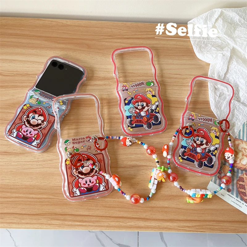 Sanrio Hot Games Super Marios Con Custodia Per Telefono Con Bracciale Per Motorola Razr 40 Ultra Moto Razr 40 Ultra 2023 Cover Ultra-Antiurto