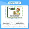 9Pcs Classroom Rules Educational Posters for Preschool Home Classroom Wall Decor Teacher Teaching Aids Montessori Learning Toys 2