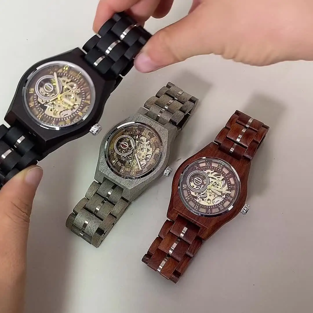 Dentily Orologio Uomo Scheletrato Meccanico A Carica Manuale, Cassa In Acciaio, Quadrante Blu Con Numeri Romani, Stile Steampunk, Regalo Di Compleanno