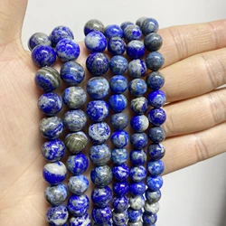 Elegant Natural Stone Bead Collection for Jewelry Crafting - Lava, Tiger Eye, Crystal, Apatite, Amazonite, Tourmaline (Lapis lazuli)
