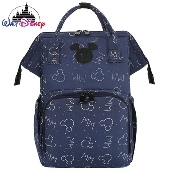 Disney Mickey New Diaper Bag Backpack Cartoon Fashion Pregnant Women’s Bag Large Capacity Multifunctional USB Baby Diaper Bag