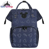 Disney Mickey New Diaper Bag Backpack Cartoon Fashion Pregnant Women's Bag Large Capacity Multifunctional USB Baby Diaper Bag 2