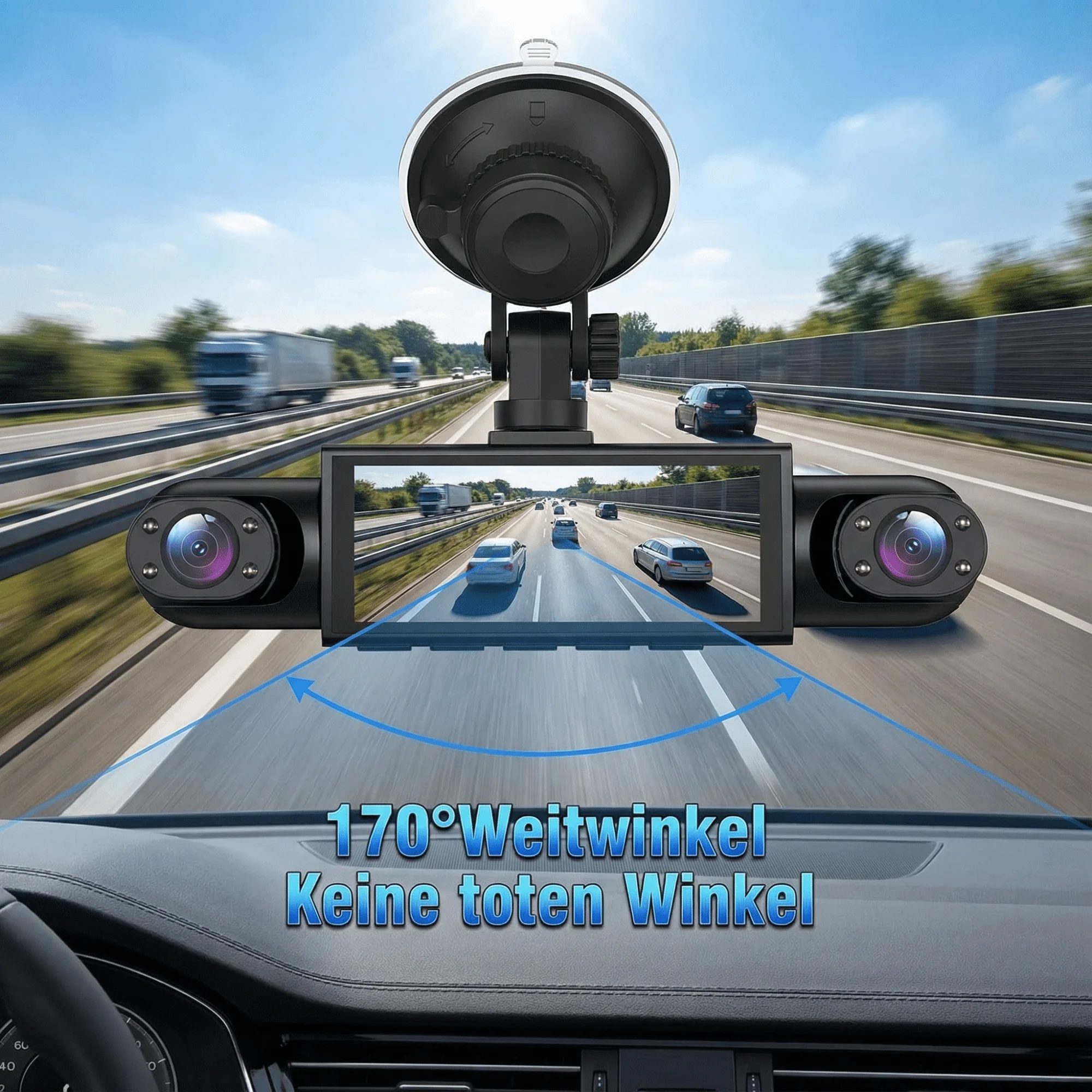 4-Kamera-Autokamera mit 64GB Karte, 1080P Ultra HD Front-, Heck-, Links- und Rechtskameras, Starlight-Nachtsicht – Detail 4