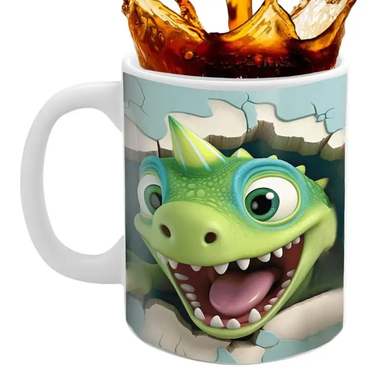 

Симпатичные кружки-Динозавры 350 мл, чашки для чая с 3D динозаврами, изысканные женские новые кофейные чашки, многофункциональные динозавры для влюбленных