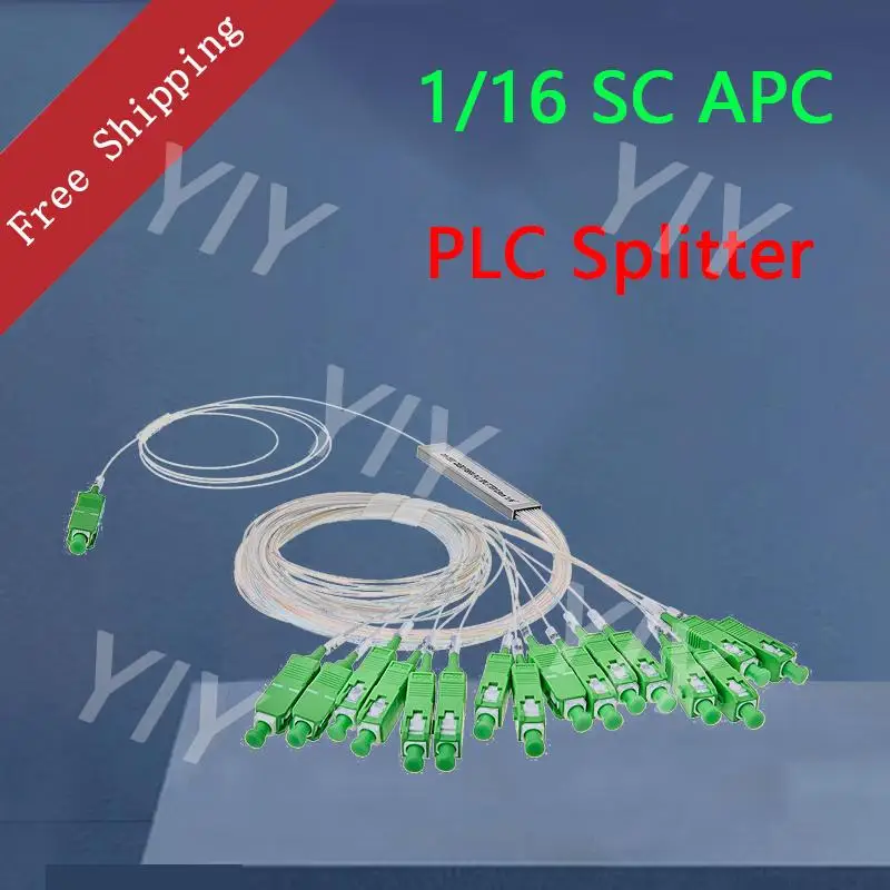 Free Shipping 30Pcs/Lot 1X16  Plc Splitter Sc Apc Optical Ftth Fiber Optic Splitter Fbt Optical Singlemode Simplex Steel Pipe