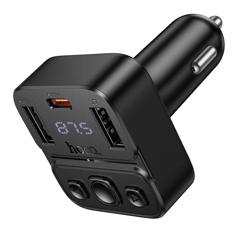 HOCO E87 35W High Power Car FM Transmitter with PD20W & 15W Fast Charging