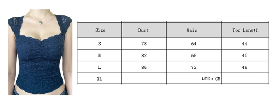 Y2K Fairycore Blue Floral Lace Milkmaid Tank Tops 90s Vintage Square Collar Slim Fit Vest Chic Women Retro Cute Crop Top Clothes