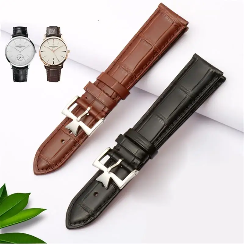 SCHIK 19mm 20mm 21mm 22mm Genuine Leather Watch Band Replacement For Vacheron Constantin Patrimony VC Black Blue Brown Cowhide