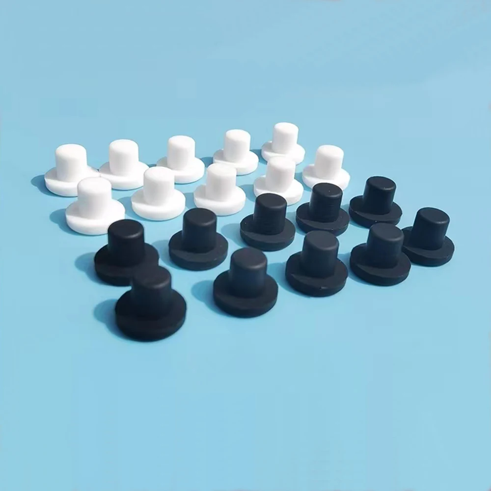 

2/5/10Pcs Black/White Silicone Rubber Blanking End Cap 3mm-15mm Round Solid Inserts Seal Shock Absorber Dust Plug Stopper